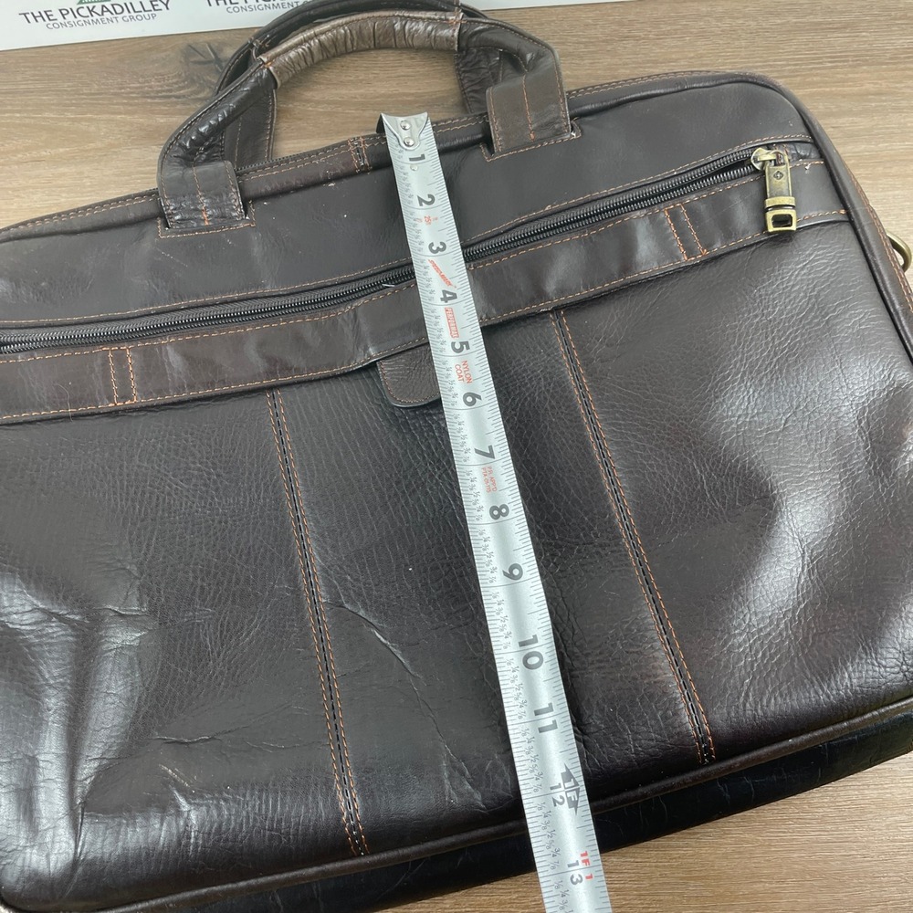 Classic Samsonite Leather Top Loader Briefcase Da… - image 5